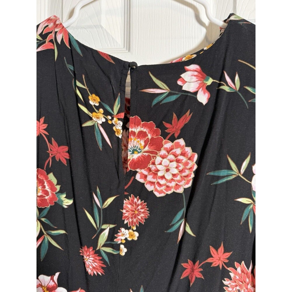 Forever 21 Plus Black Floral Shift Dress Short Sleeve Womens Size 2X NWOT - Picture 6 of 8